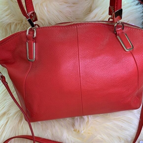 Coach Pebbled Cardinal Leather Kelsey Handbag - Picture 3 of 15